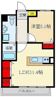 プリモーテ枚方公園【2階】の間取り