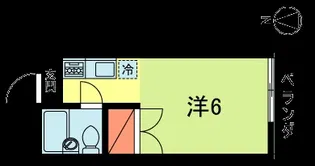 アローハイツ【1階】の間取り