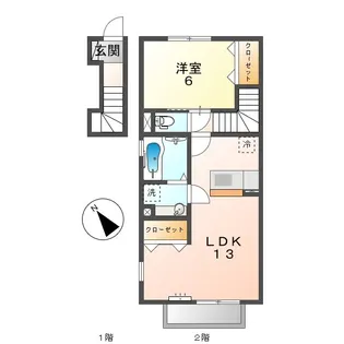 愛知県海部郡大治町大字堀之内字郷中【アパート】の間取り