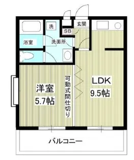 第1ビューラー方南【3階】の間取り