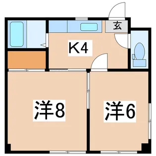 上町マンション【3階】の間取り