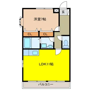 ミクラーシュG【1階】の間取り