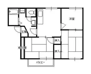 コーポアウニー【2階】の間取り