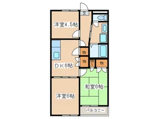 ベルハイツ庄司II【2階】の間取り