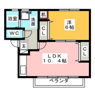 ベルハイム【1階】の間取り