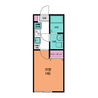 サヌーク読売【1階】の間取り