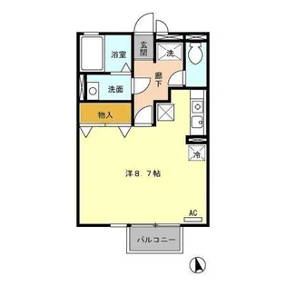 ユニヴェール白山【1階】の間取り