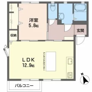 メゾンフレール【1階】の間取り
