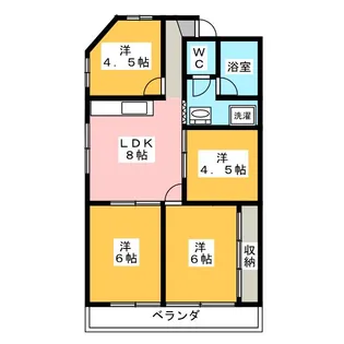 ホワイトマンション【3階】の間取り
