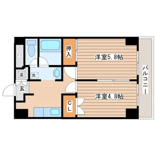 国分町クリスタルビル【3階】の間取り