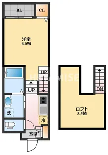 オリーブ平山【1階】の間取り