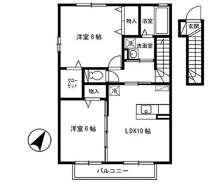 ショコラール・シュー B【2階】の間取り