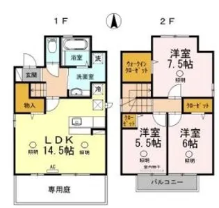 岡山県倉敷市酒津【一戸建】の間取り