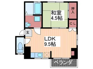 天神マンション【1階】の間取り