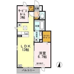 東京都青梅市今寺5【アパート】の間取り