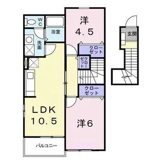 アヴニール【2階】の間取り