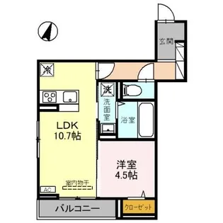 新潟県新潟市中央区笹口3【アパート】の間取り
