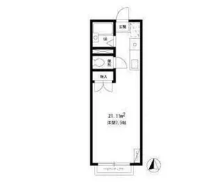 東京都町田市広袴2【アパート】の間取り