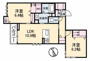 1LDKの間取り画像
