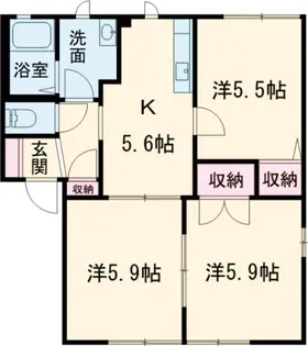 ハピネス高柳 C棟【1階】の間取り