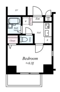 ヴェルト池袋ウエストフォート【6階】の間取り