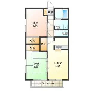 徳島県阿南市学原町上水田【アパート】の間取り