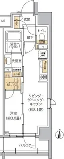 リビオメゾン東池袋【2階】の間取り