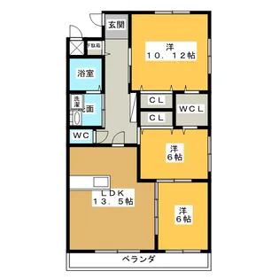 メゾン・ド・パルクヴェール【1階】の間取り