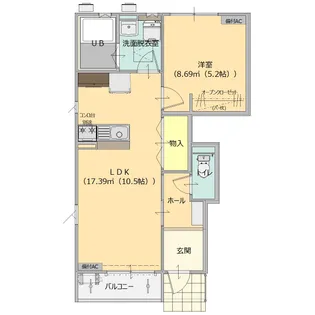 群馬県太田市下浜田町【アパート】の間取り