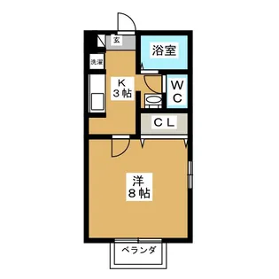 WELL長町南【1階】の間取り