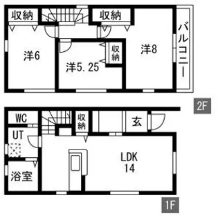 愛知県江南市高屋町後山【一戸建】の間取り