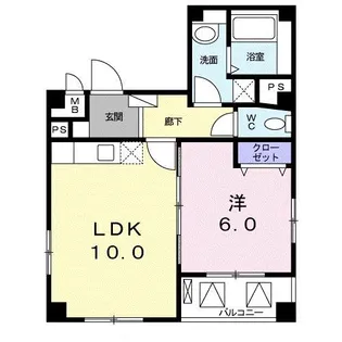 グラース ビオラII【3階】の間取り