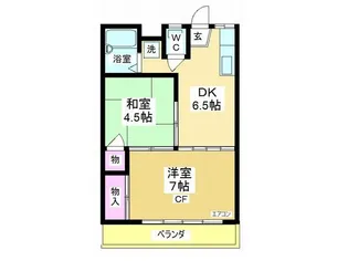 中川マンション【2階】の間取り