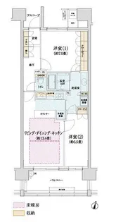 パークタワー勾当台公園【8階】の間取り