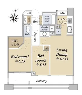 シティハウス桜新町【7階】の間取り