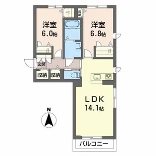 べレオ米町【3階】の間取り
