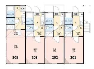 シャ ネル富士見台【2階】の間取り