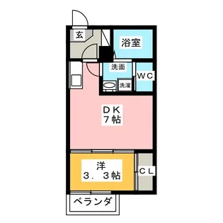 ハーモニーテラス草薙町III【2階】の間取り