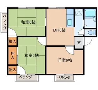 ヒルポートハウスA【2階】の間取り