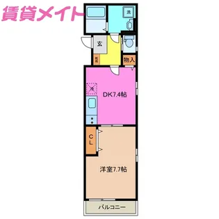 ノアール白須賀【3階】の間取り