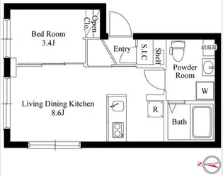 東京都墨田区本所2【マンション】の間取り