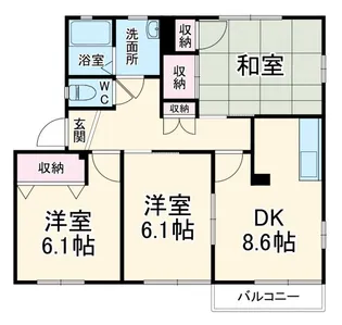 ローゼンハイム湘南D【1階】の間取り