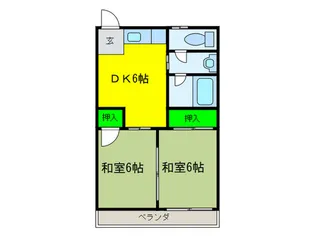 住吉ハイツAB【2階】の間取り