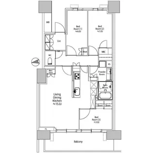 HARUMI FLAG PARK VILLAGE C棟【5階】の間取り
