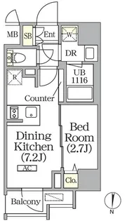 ボアビスタ上野御徒町【5階】の間取り