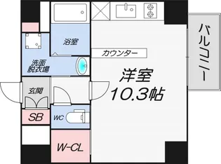 ディクス梅田東レジデンス【4階】の間取り