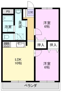 じょいふる旭ヶ丘【3階】の間取り