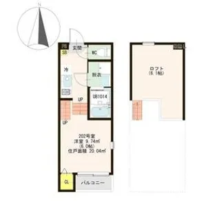 ホロニナテラス【2階】の間取り