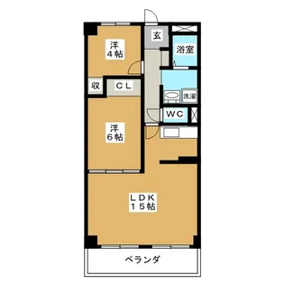 メゾンドアール【1階】の間取り