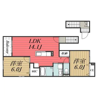 千葉県富里市七栄【アパート】の間取り